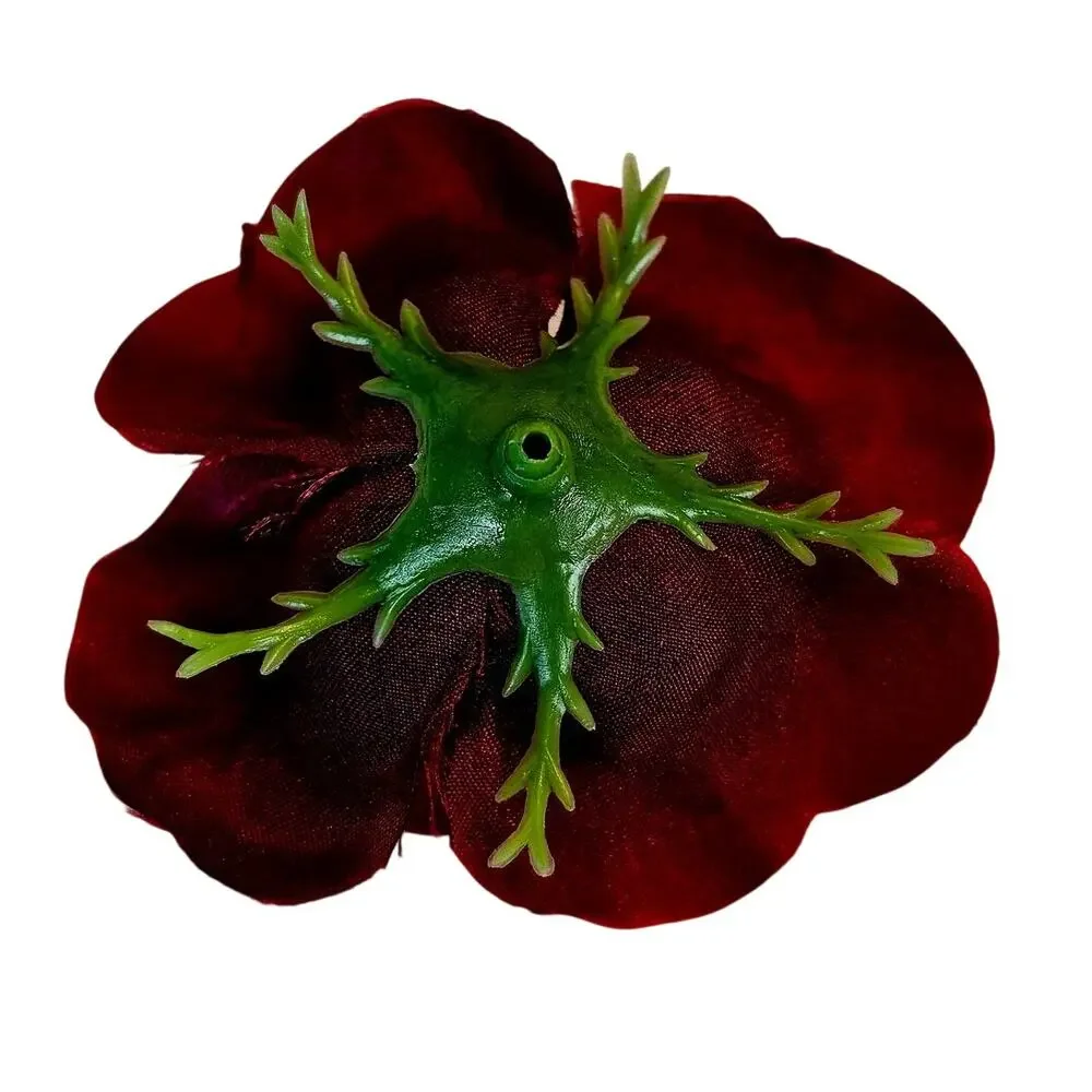 25 Burgundy Red Satin Rose Heads Stemless Wedding Floral Craft DIY 2.5in Flowers